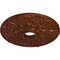 Ekena Millwork Norwich Medallion (Canopies up to 4 1/2"), 18"OD x 3 1/2"ID x 1 3/8"P, Burnished Mahogany Crackle CM18NOBMC - alternate 2